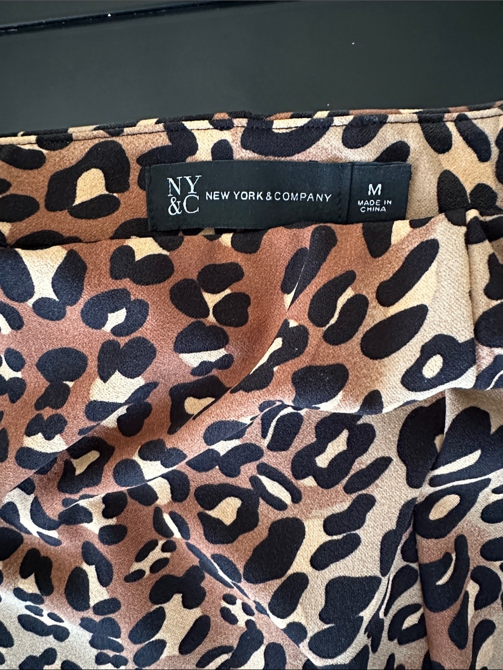 New York & Company Leopard Print Pencil Skirt - Brown & Black - Picture 3 of 3